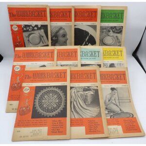 Workbasket Magazine 1955 11 issues Scrapbooking, Junk Journal, Ephemera